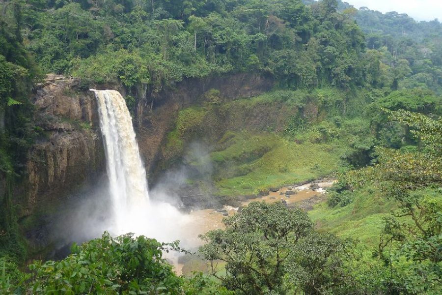 Cameroon - Bagyeli Pygmies waterfall