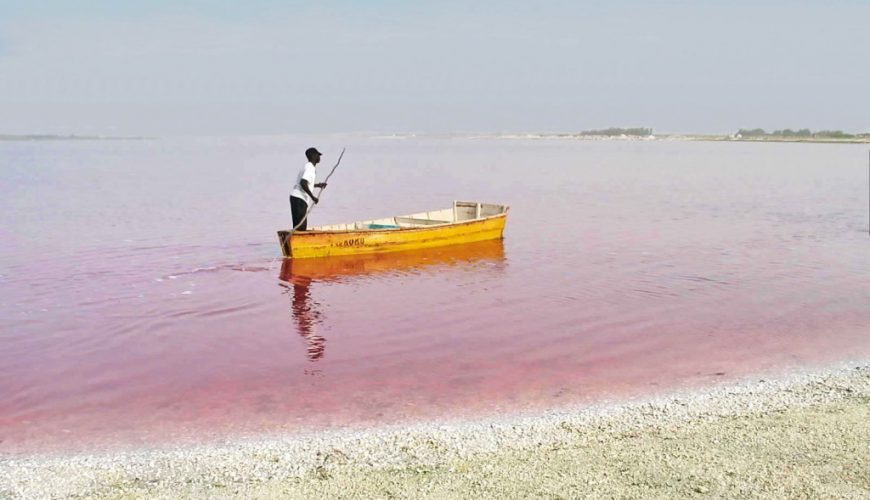 The Pink Lake in Senegal is a must-see tourist destination.